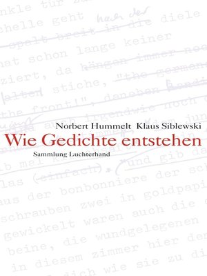 cover image of Wie Gedichte entstehen